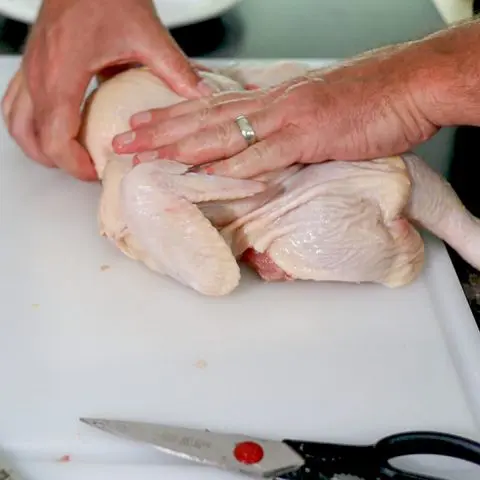 flattening the chicken